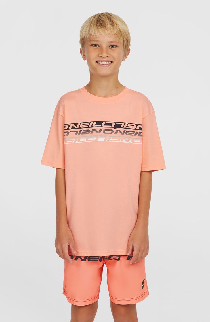 Cali Stripe 14'' Badehose | Coral Upside Down