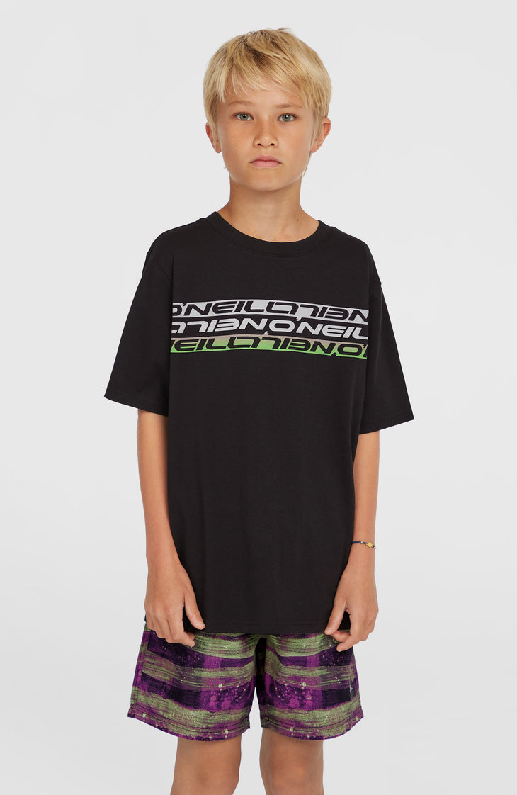 Cali Gradient 14'' Badehose | Black Melted Stripe Boys