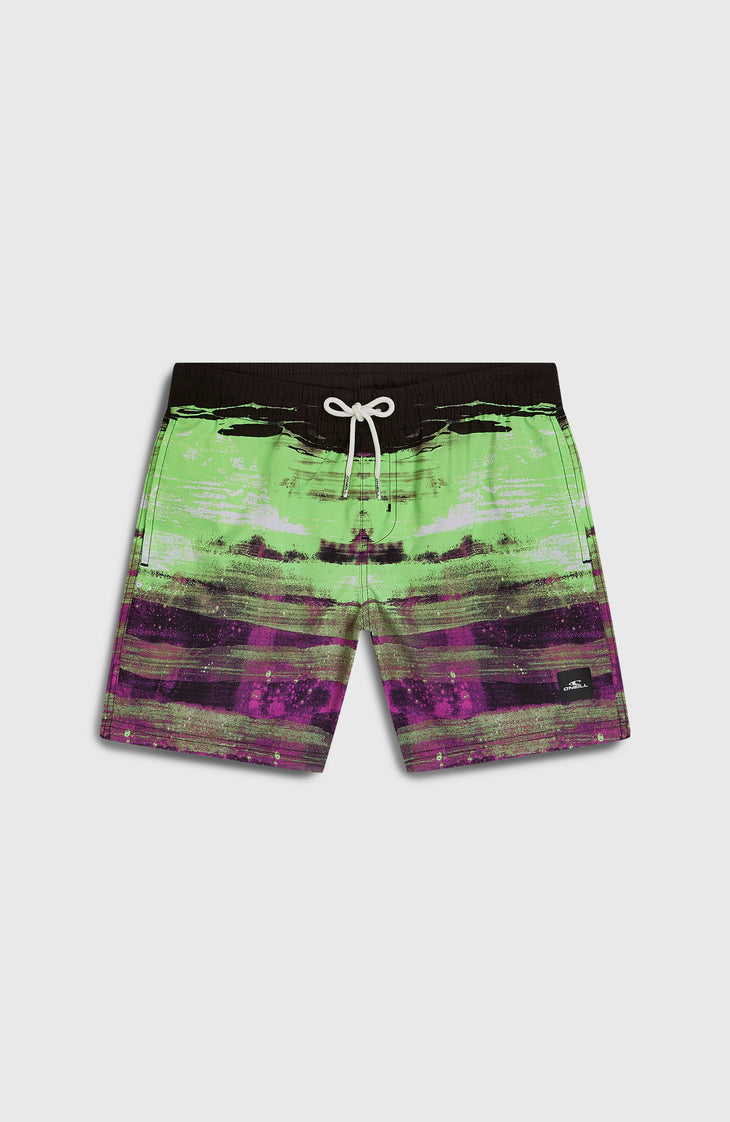 Cali Gradient 14'' Badehose | Black Melted Stripe Boys