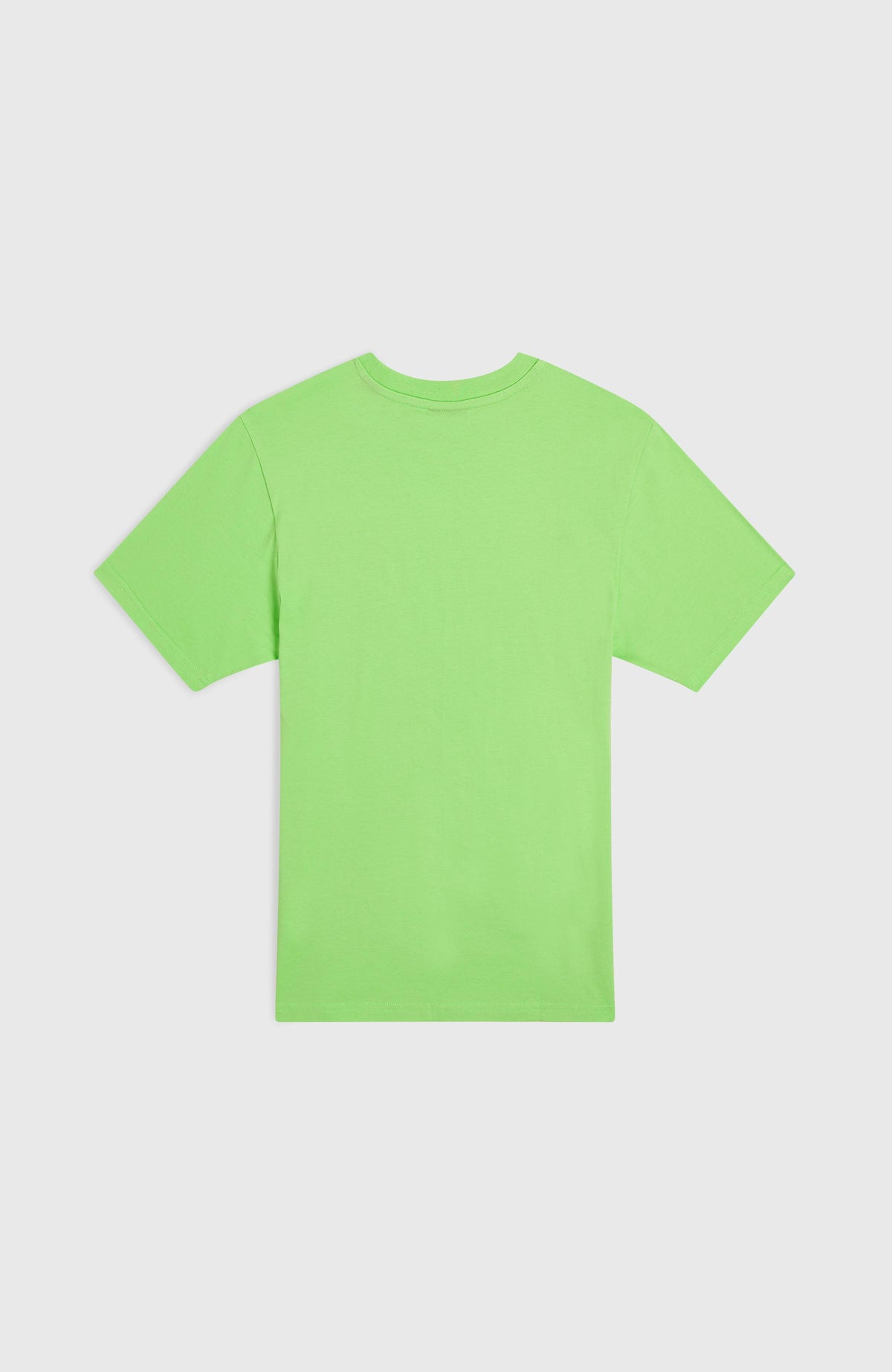 Original Cali Logo T-Shirt für Jungen, grün mit Logo-Print in Weiß, flach liegend von hinten mit Schulternaht