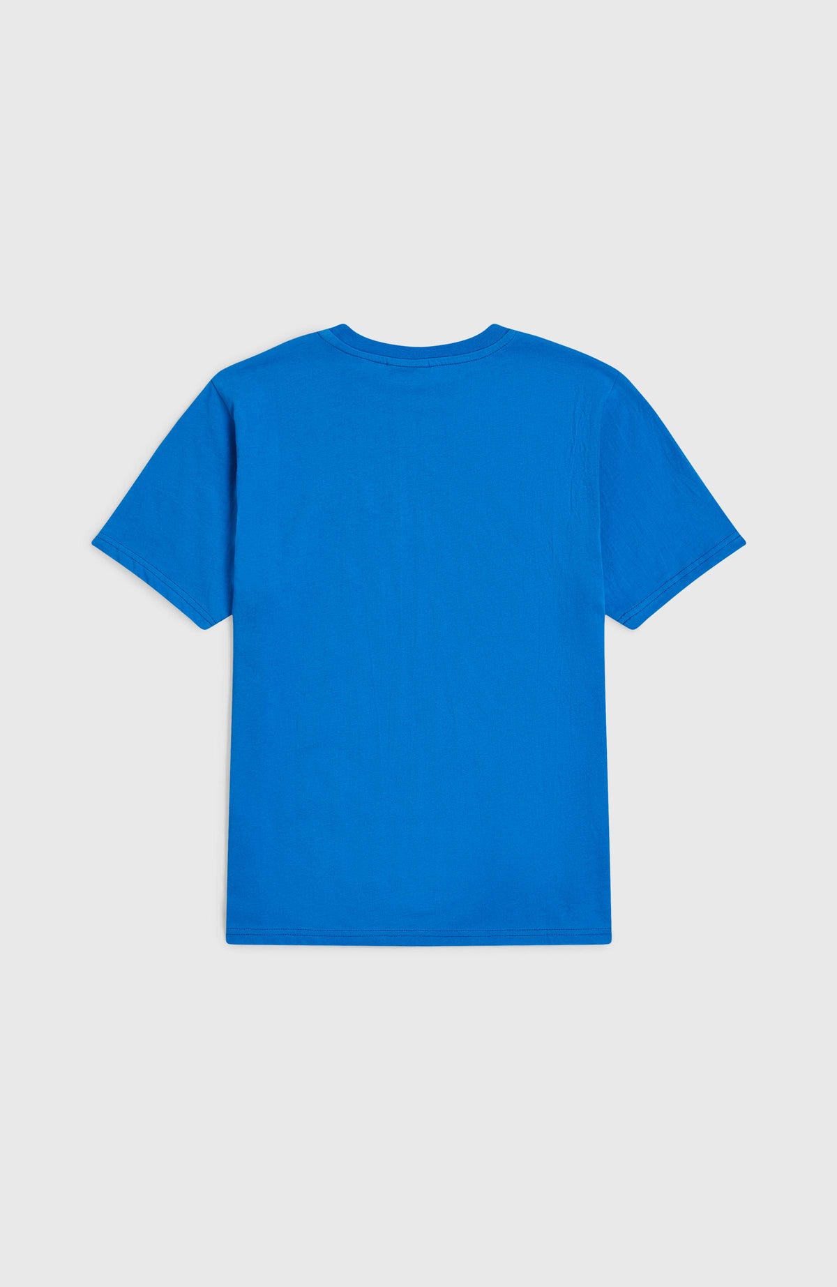 Chest Pocket T-Shirt für Jungen, blau, flach liegend von hinten ohne Print
