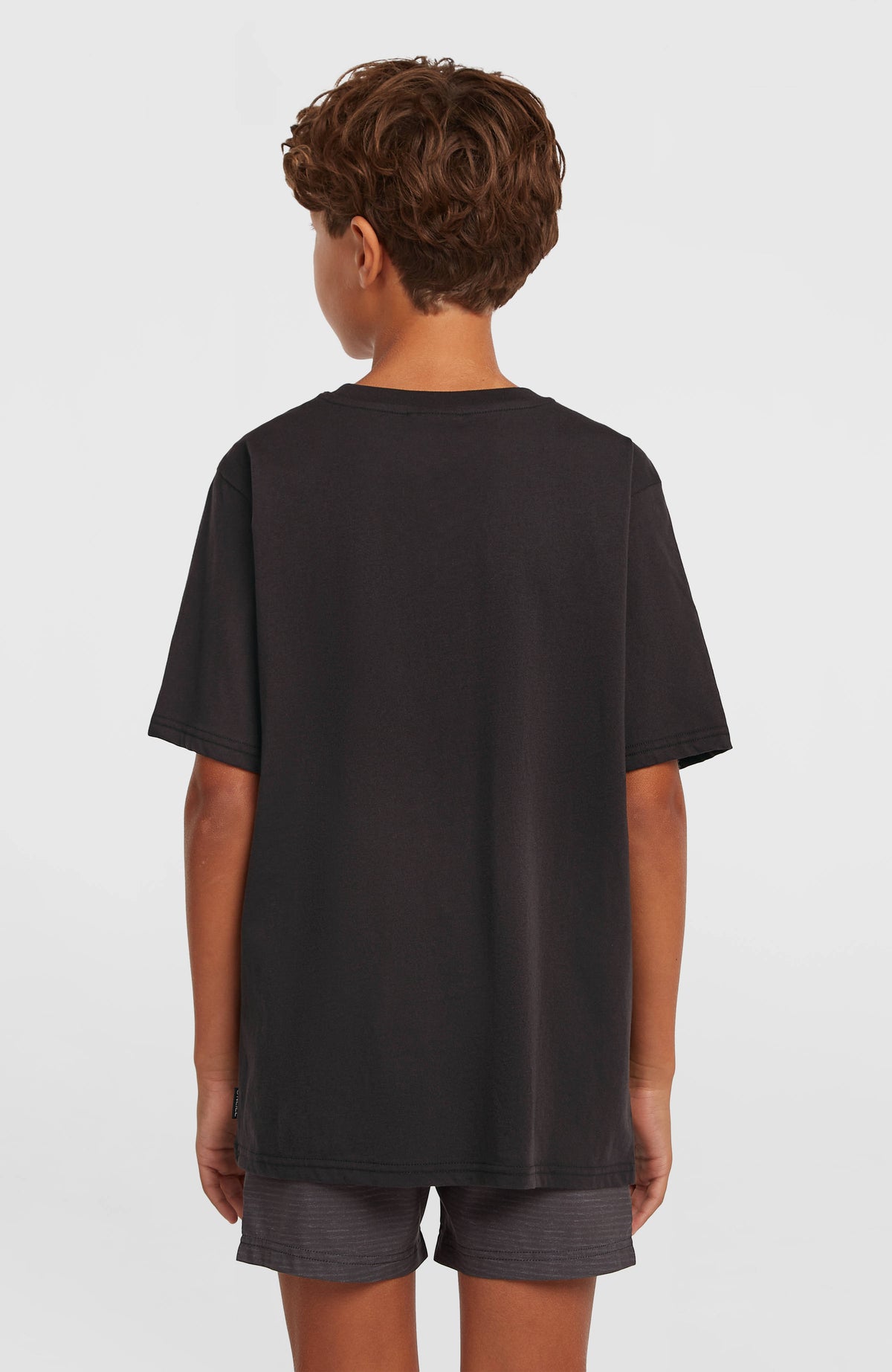 Muir T-Shirt für Jungen, schwarz, Rückansicht am Model