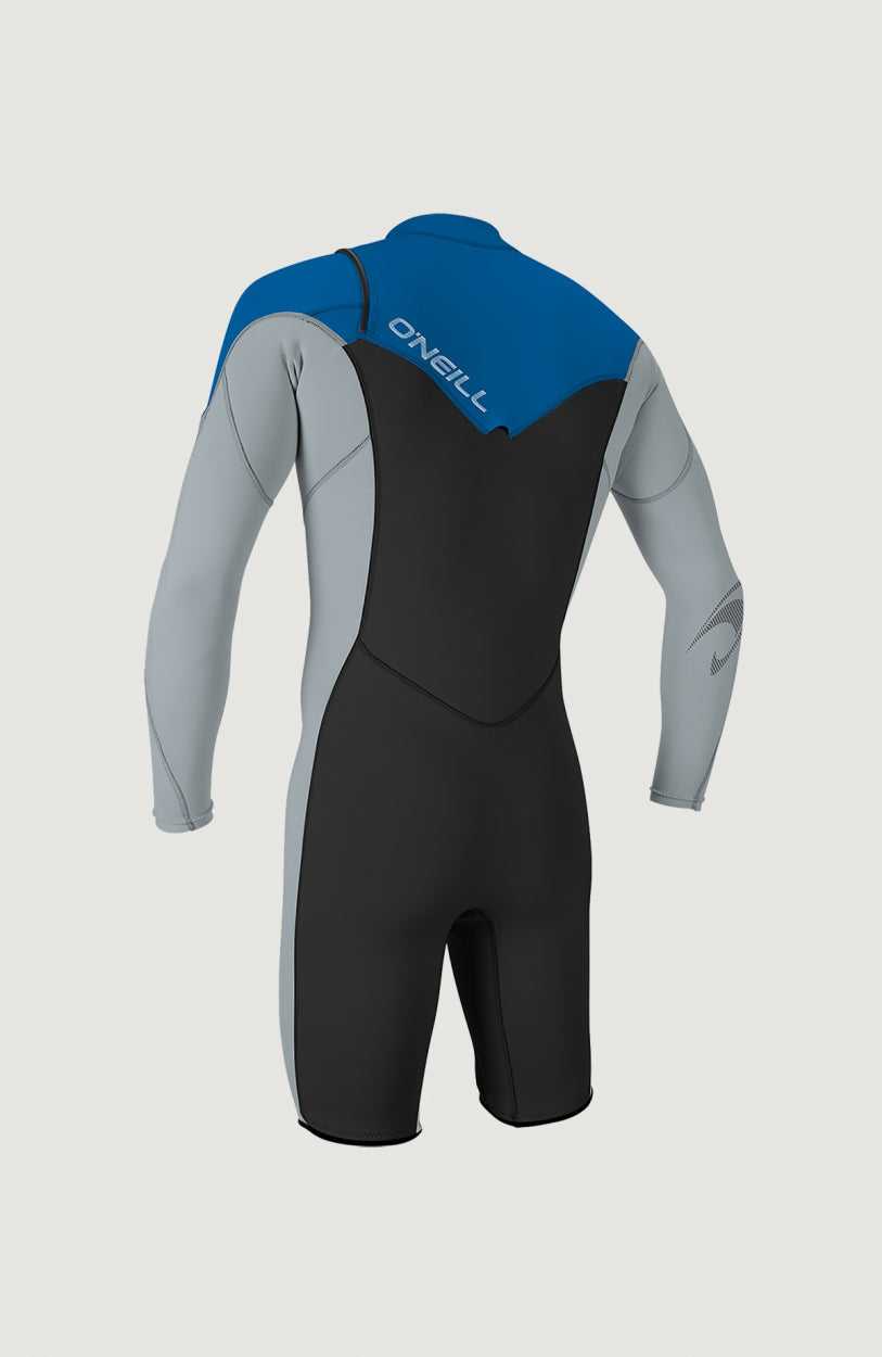 Hammer 2mm Neoprenanzug für Herren, schwarz, freigestellt von hinten, mit blauem Einsatz an der Rückseite