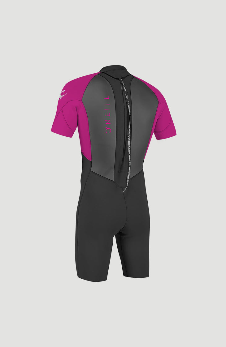 Reactor-2 2mm Back Zip Shortsleeve Spring Wetsuit | BLK/BERRY