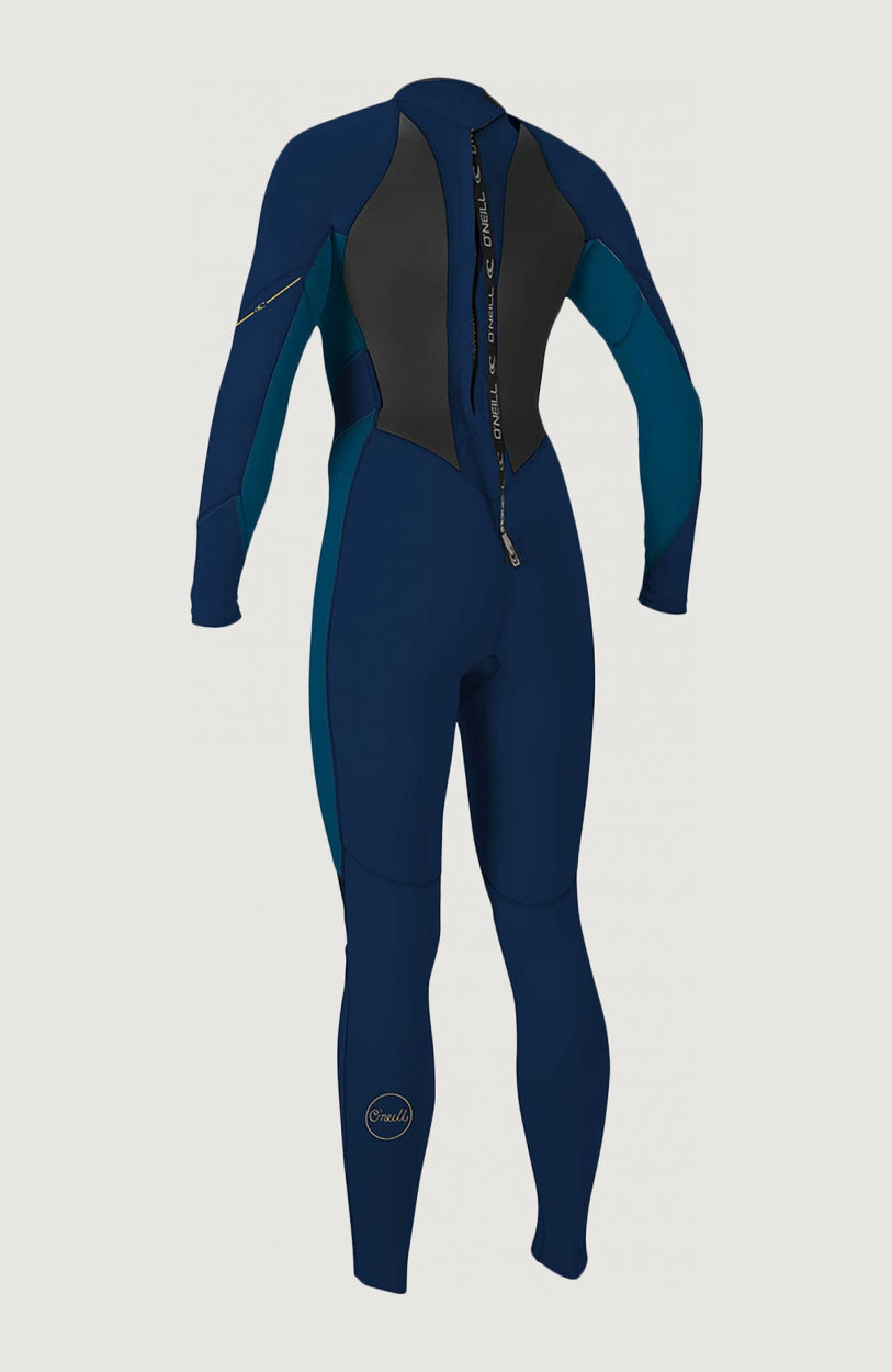 Wms Bahia 3/2 Back Zip Full Neoprenanzug für Damen, blau, freigestellt von hinten mit Reißverschluss