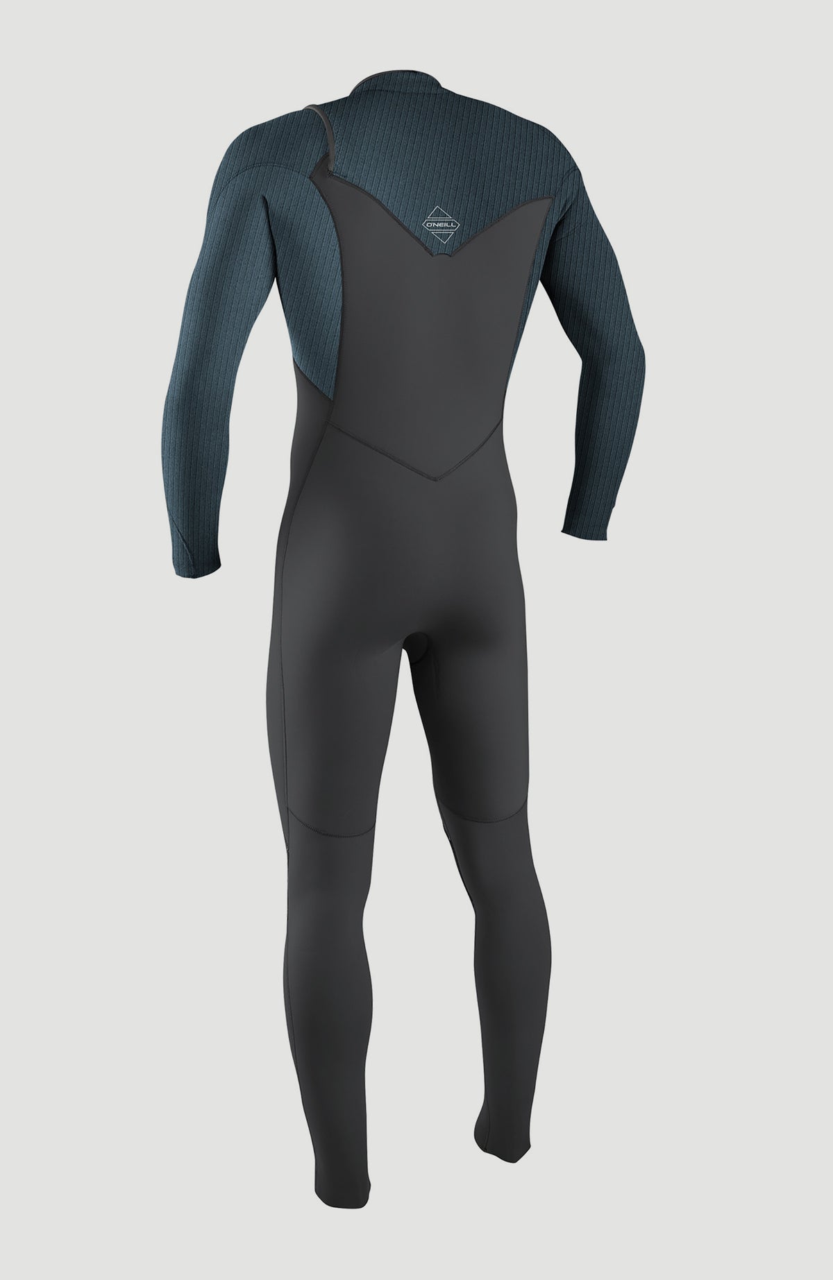 Hyperfreak Plus Neoprenanzug für Herren, blau, freigestellt von hinten, kleiner Logo-Print am oberen Rücken