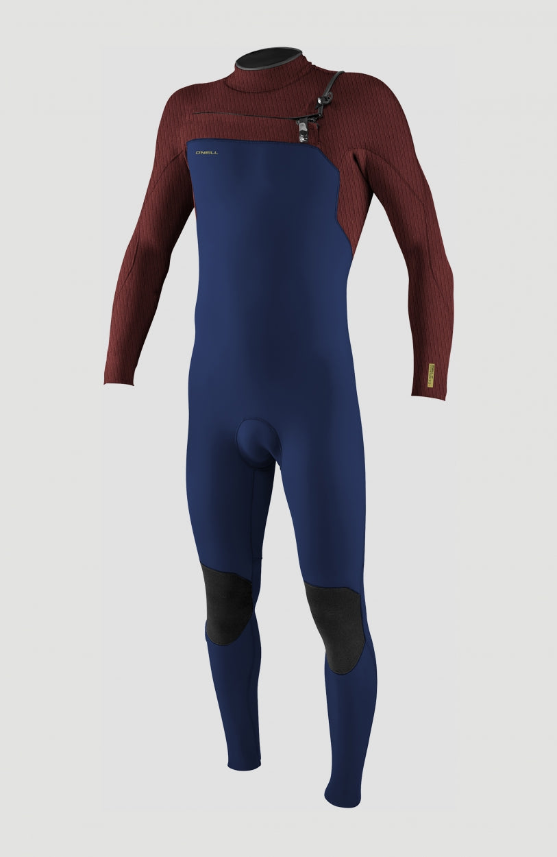 O'Neill Hyperfreak Plus 5/4mm Chest Zip Full Wetsuit für Herren, navy, freigestellt von vorne