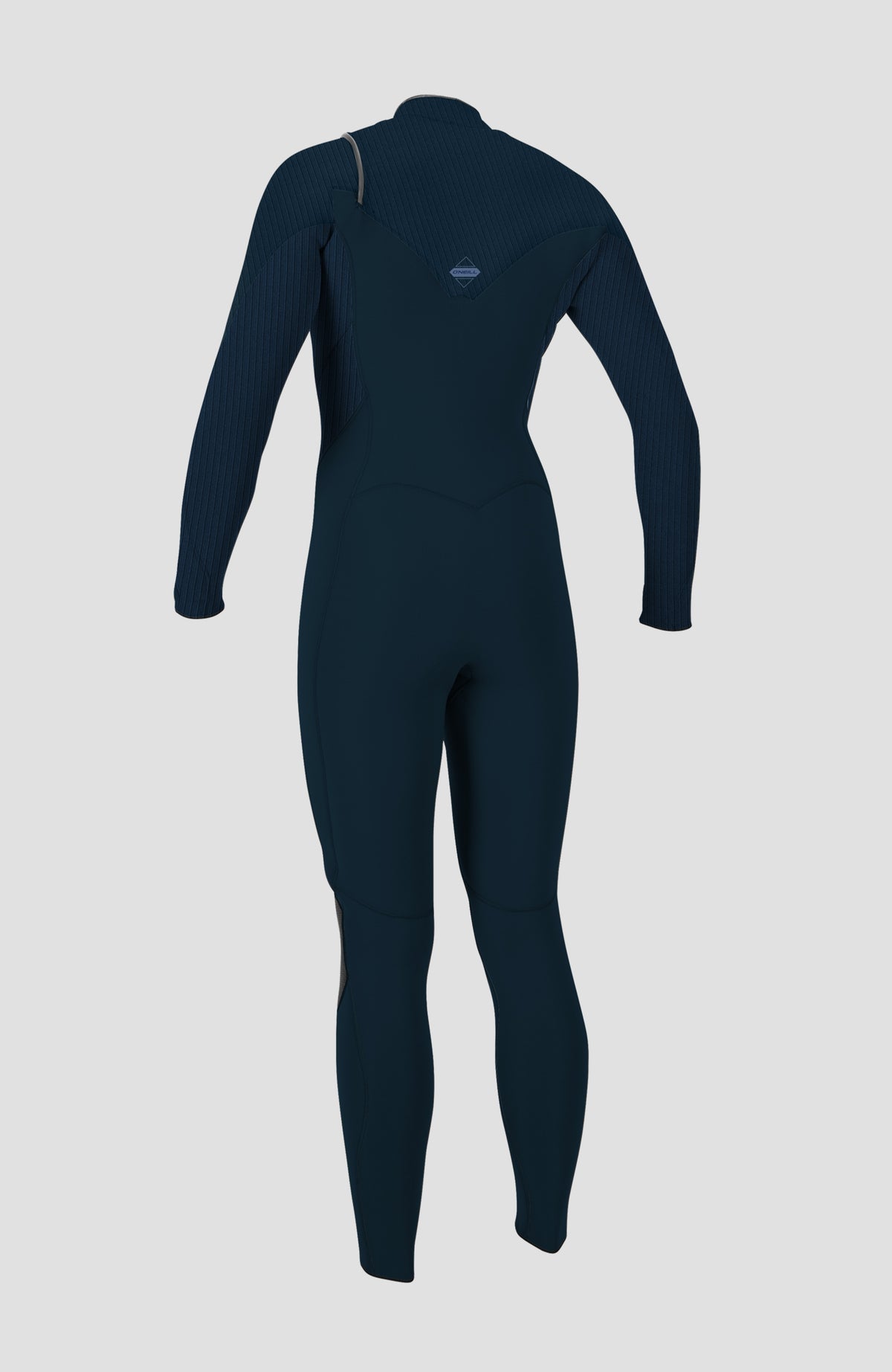 Hyperfreak Plus Neoprenanzug für Damen, blau, freigestellt in Schrägansicht von hinten, Logo-Print am Rücken