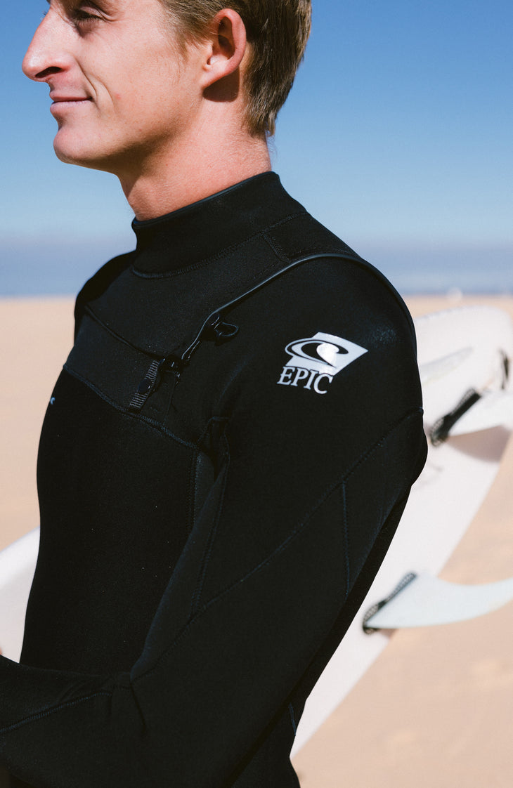Epic 5/4mm Chest Zip Full Wetsuit | A05 BLK/BLK/BLK