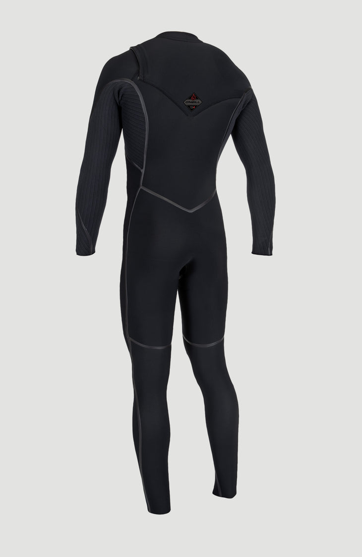 Hyperfreak Fire 4/3mm+ Chest Zip Full Wetsuit | BLACK/BLACK