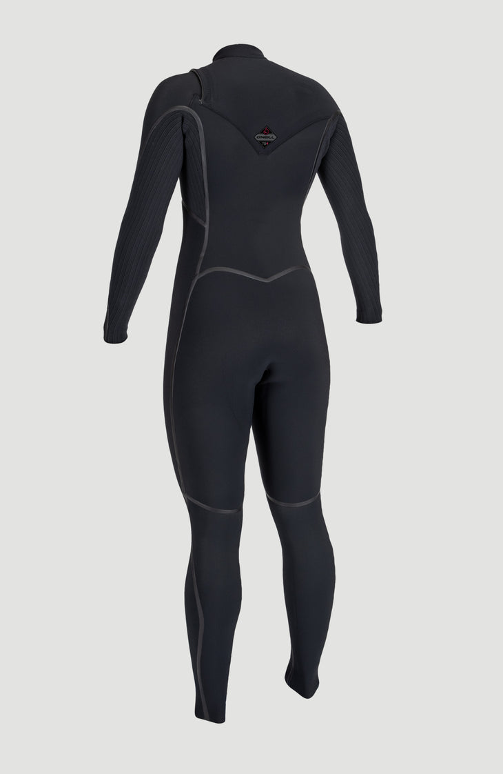 Hyperfreak Fire 4/3mm+ Chest Zip Full Wetsuit | BLACK/BLACK