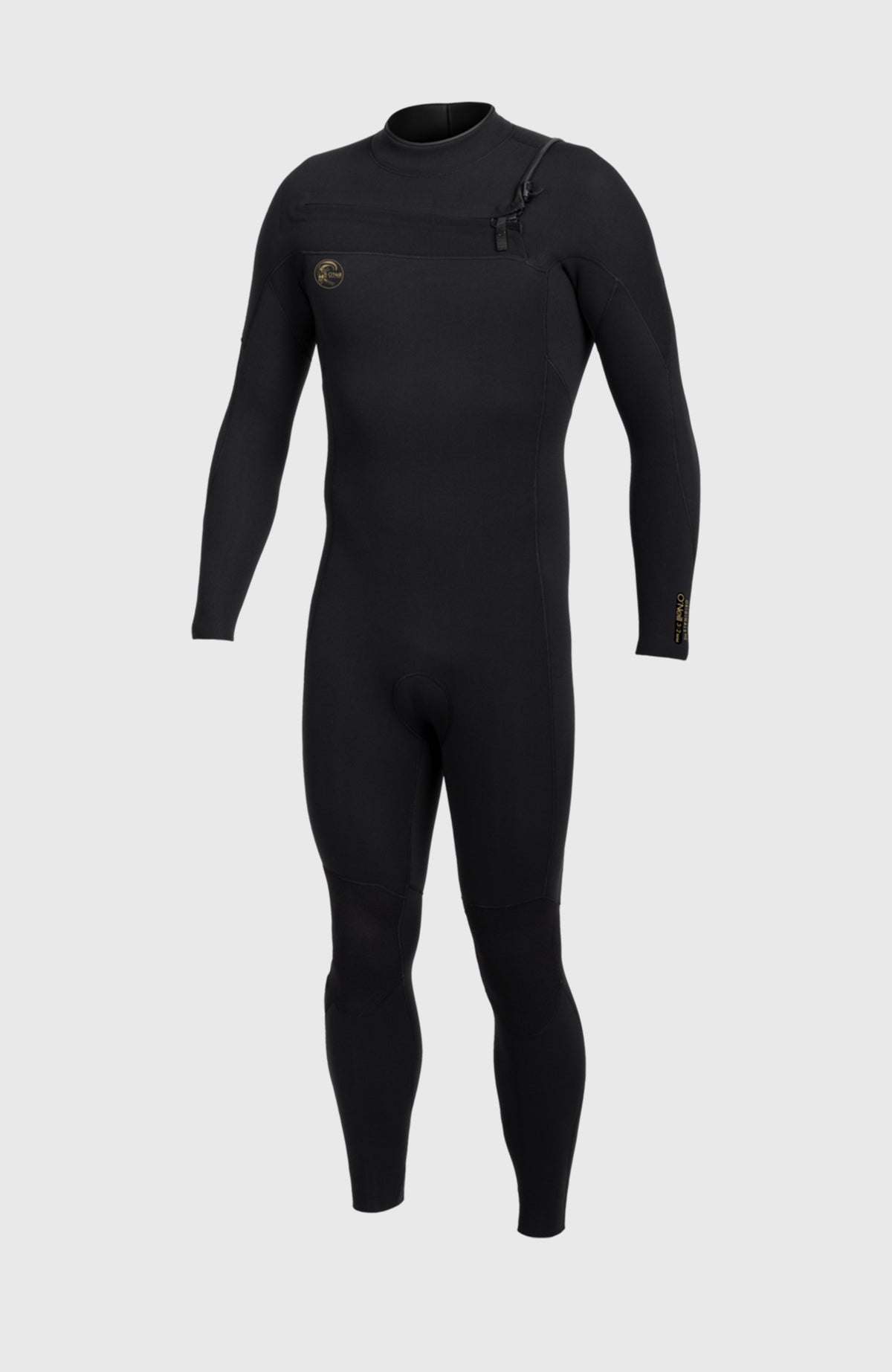 O'Neill O'Riginal RG8 3/2 Chest Zip Full Wetsuit für Herren, schwarz, freigestellt von vorne
