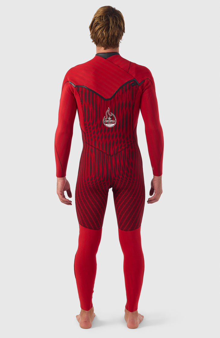 Hyperfreak Fire 5/4mm+ Chest Zip Full Wetsuit | BLACK/BLACK