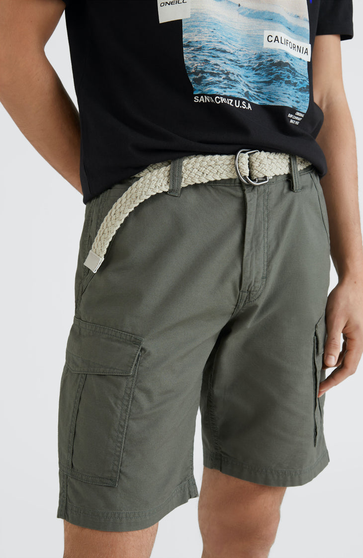 Beach Break Cargo Shorts | Military Green -A