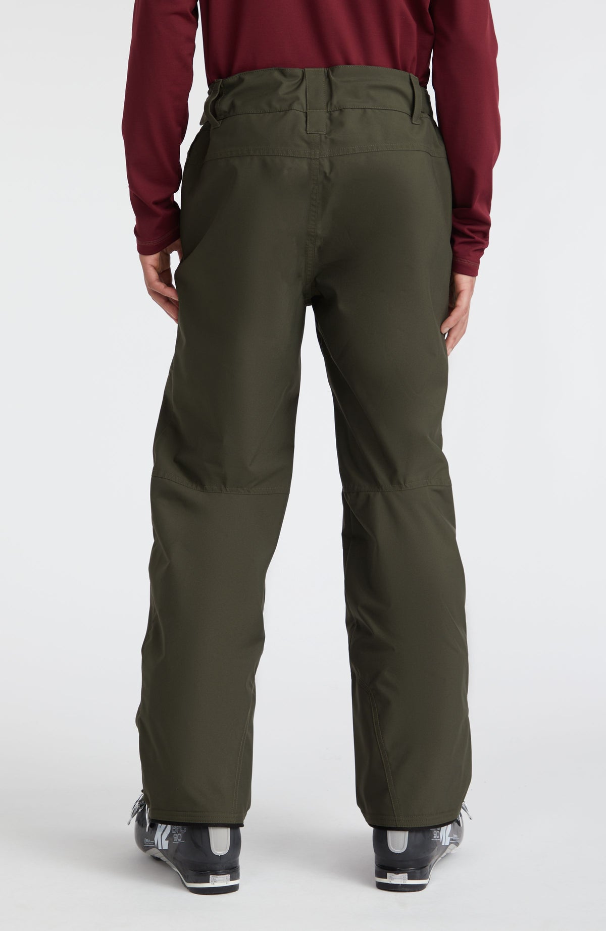 Hammer Regular Skihose für Herren, grün, Rückansicht mit Gürtelschlaufen, getragen am Model