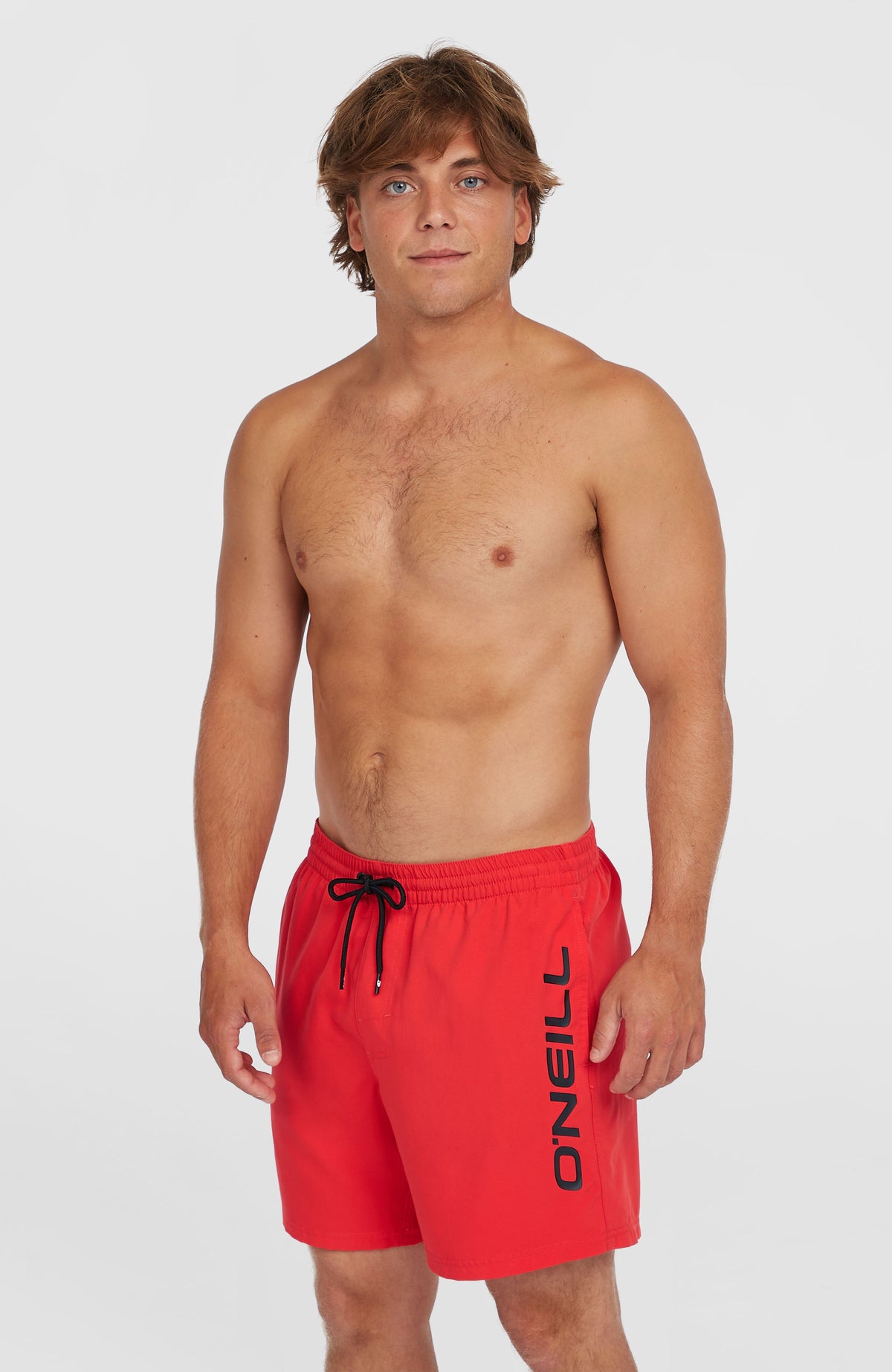 O'Neill Cali 16'' Badehose für Herren in Rot, Vorderansicht am Model