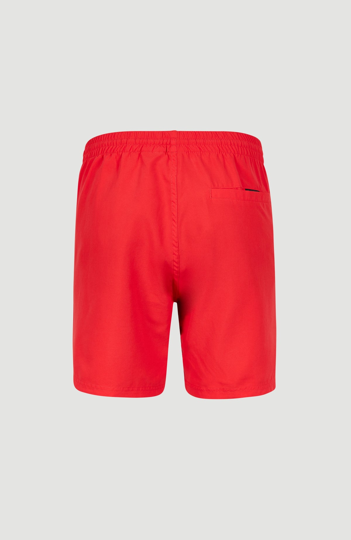 Cali 16'' Badehose für Herren, rot, freigestellt von hinten mit Gesäßtasche