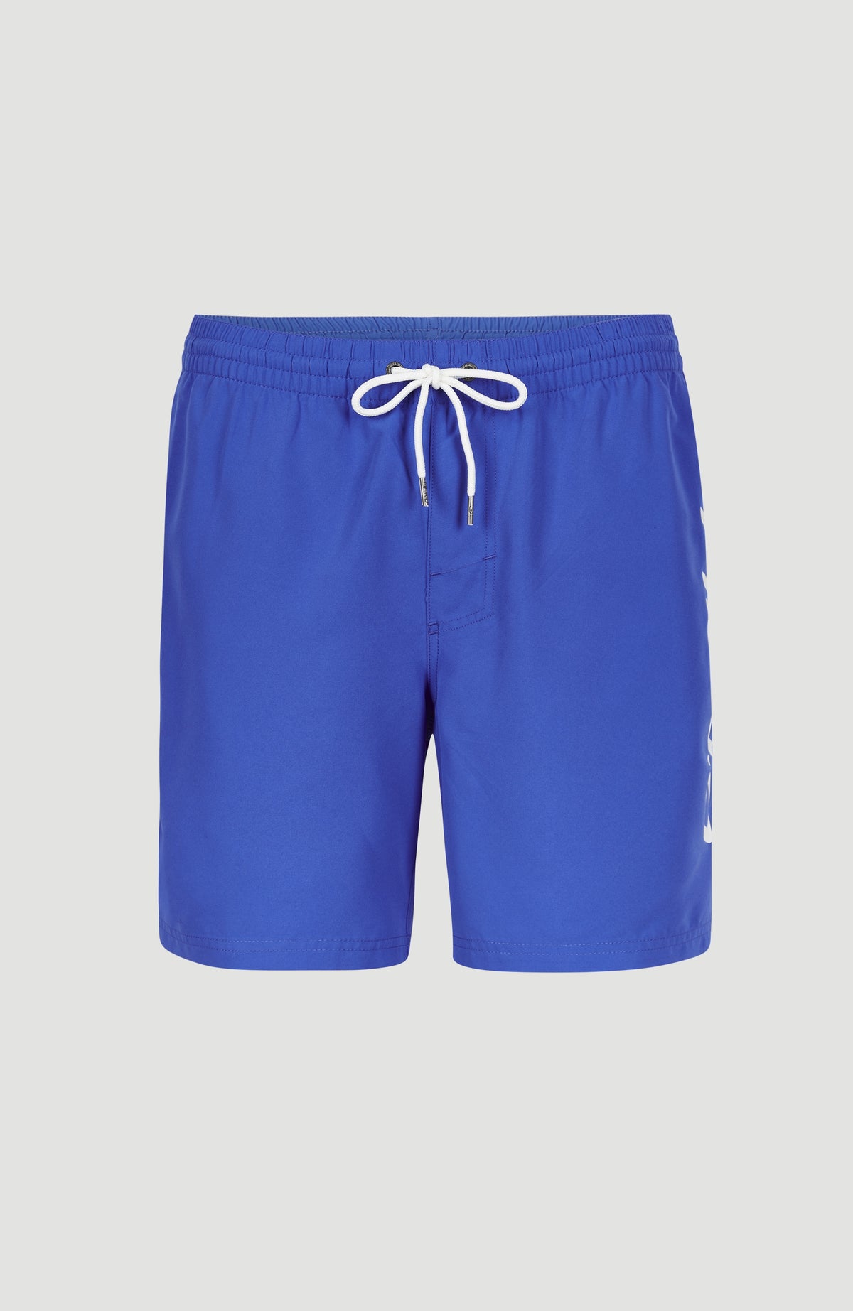 Cali 16'' Badehose für Herren, blau, freigestellt von vorne mit Kordelzug am Bund