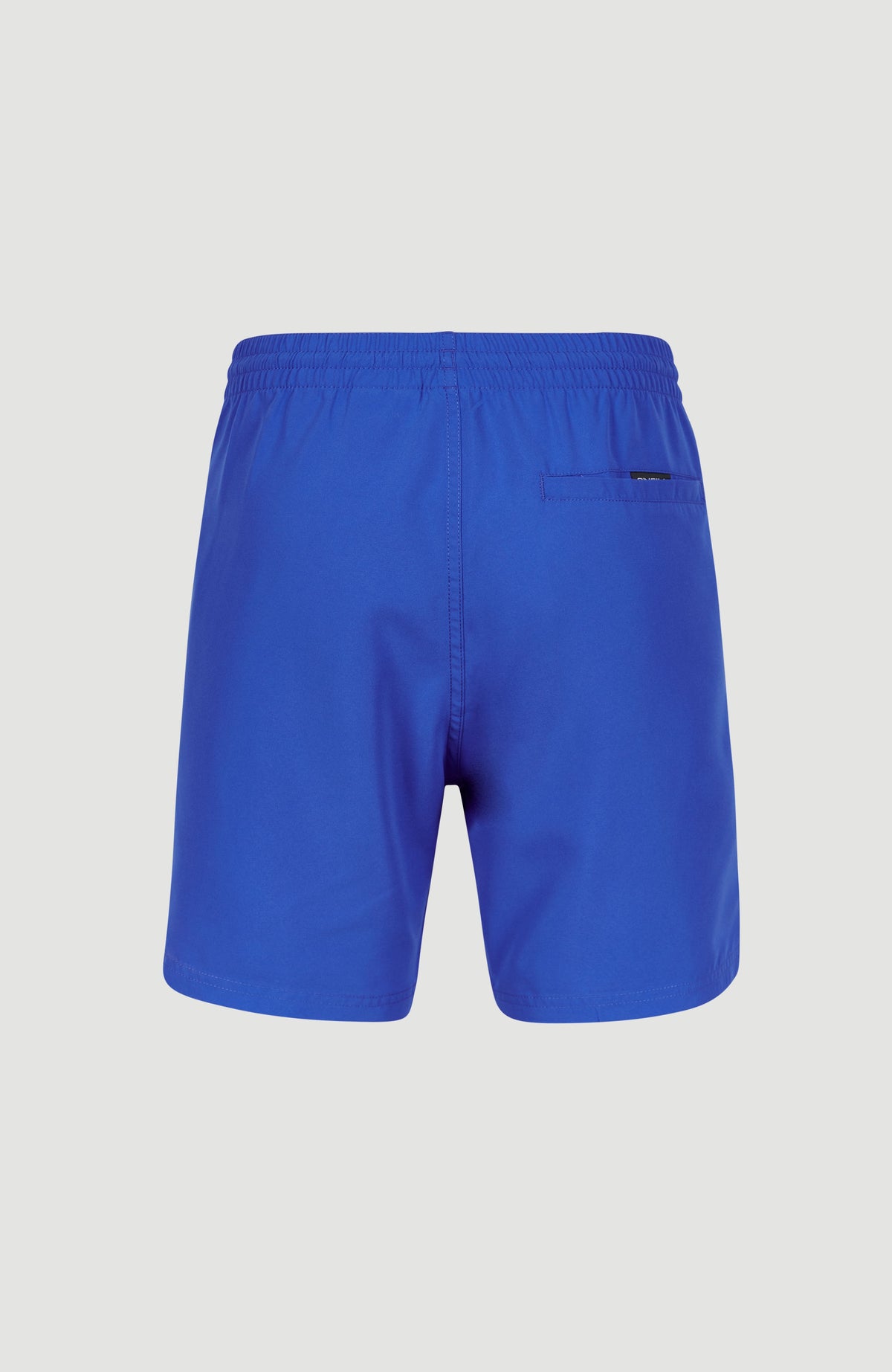 Cali 16'' Badehose für Herren, blau, freigestellt von hinten mit Gesäßtasche