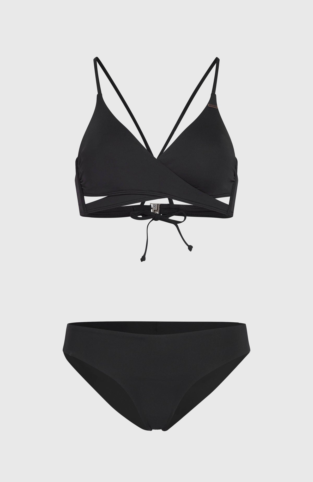 Essentials Baay Maoi Bikini-Set für Damen, schwarz, Vorderansicht, freigestellt