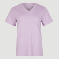 Essentials T-Shirt mit V-Ausschnitt | Purple Rose