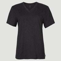 Essentials T-Shirt mit V-Ausschnitt | Black Out
