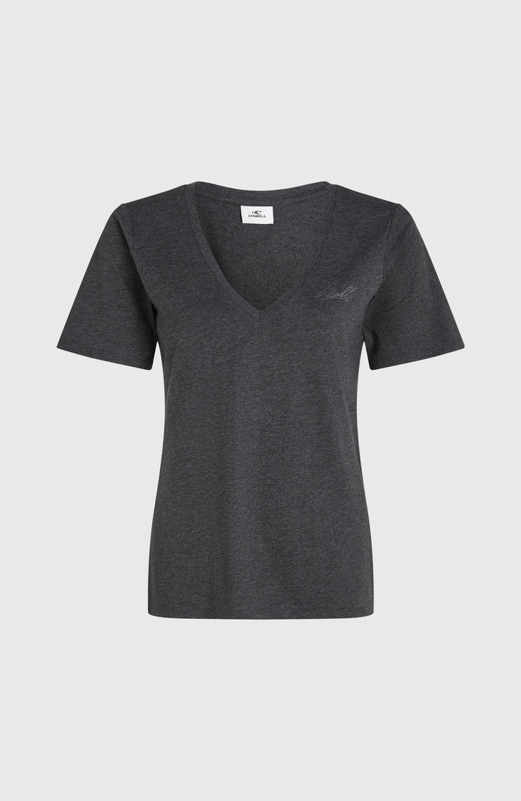 Essentials T-Shirt mit V-Ausschnitt | Black Out