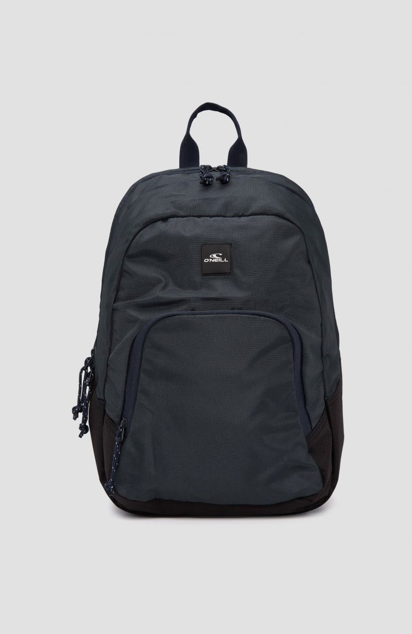 O'Neill Wedge Rucksack für Herren, blau, freigestellt von vorne mit aufgesetzter Fronttasche