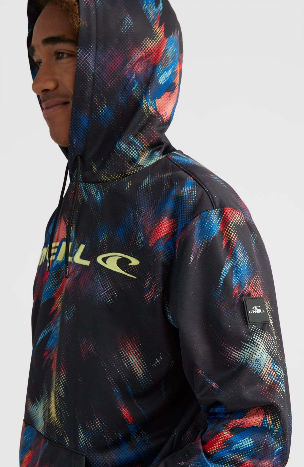 Rutile Fleece-Hoodie | Black Future Fade