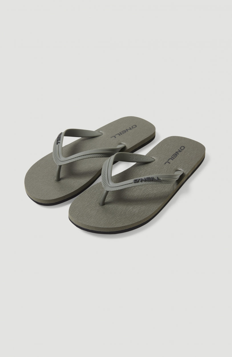 Profile Sandalen mit kleinem Logo für Herren, grün, freigestellte Gesamtansicht beider Sandalen von oben