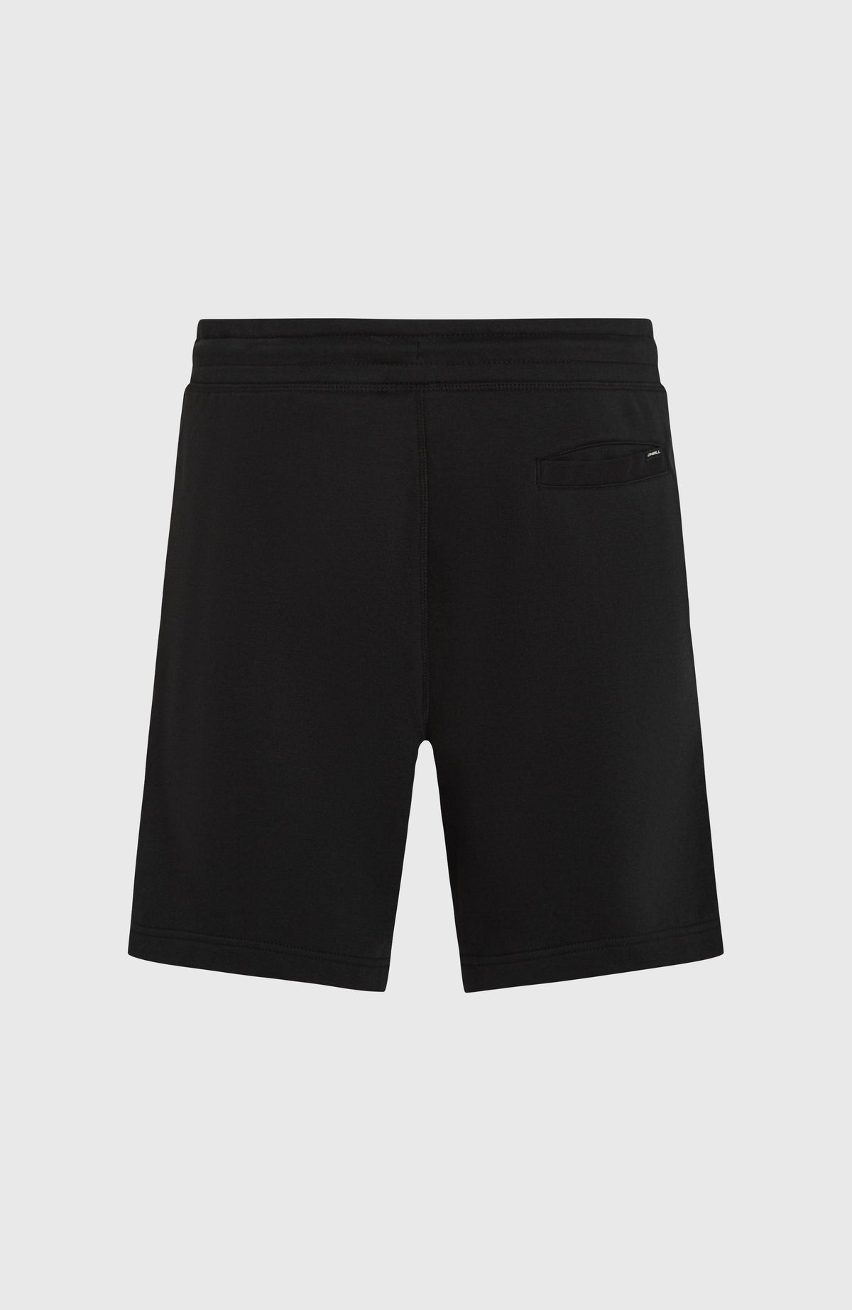 Small Logo Sweatshorts für Herren, schwarz, flach liegend von hinten, Paspeltasche an der Rückseite