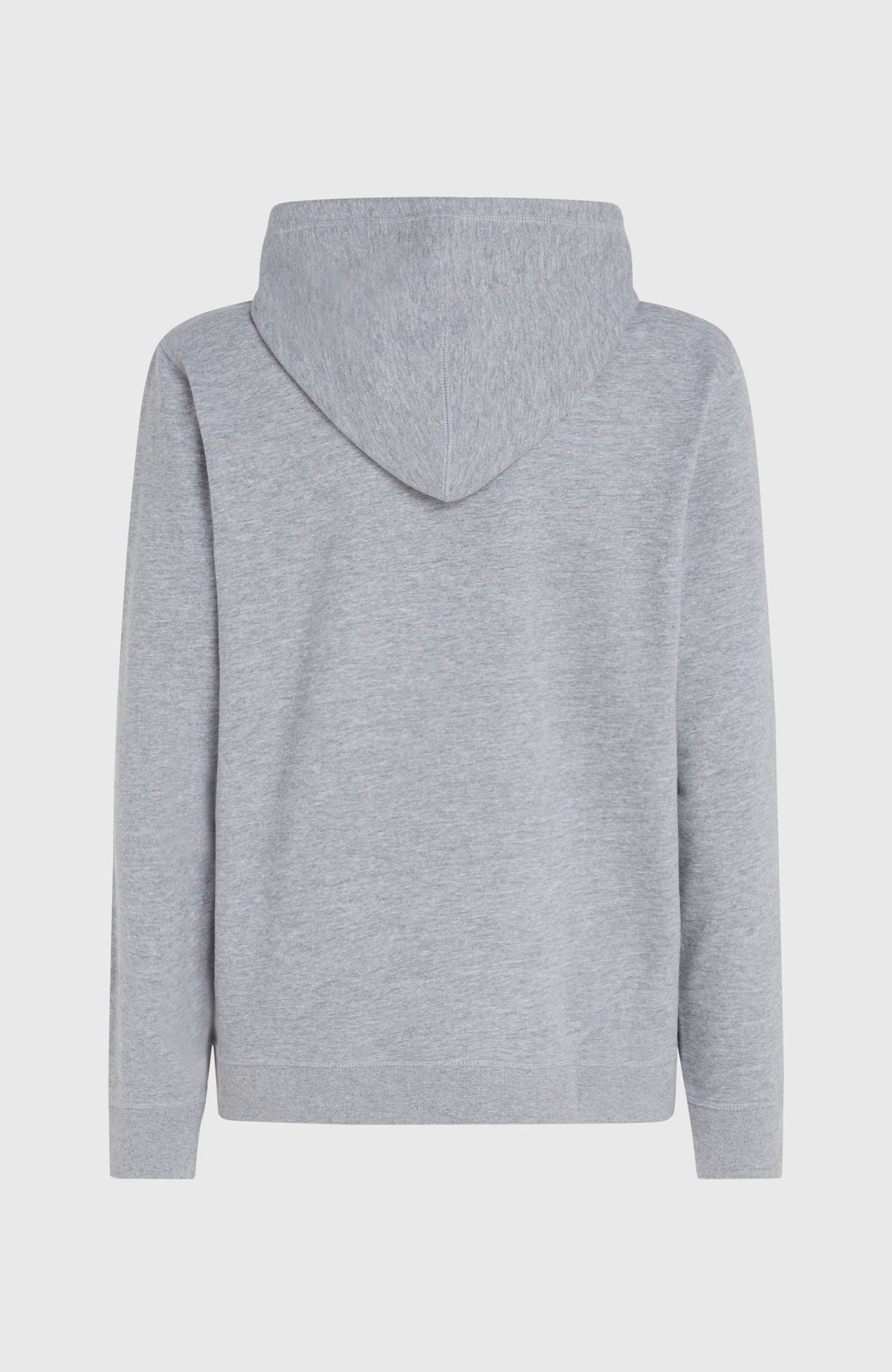 Grauer Logo Hoodie für Herren, freigestellt von hinten