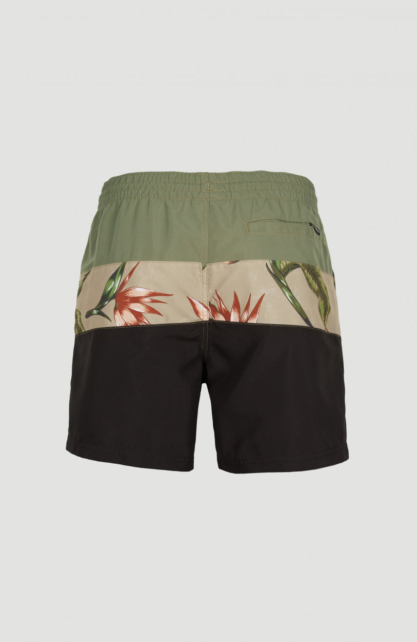 Frame Block Badehose | Green Multi 1