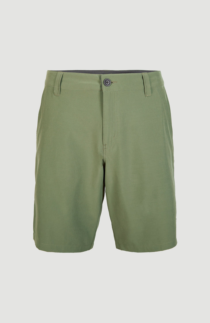 Hybrid Chino-Shorts | Deep Lichen Green