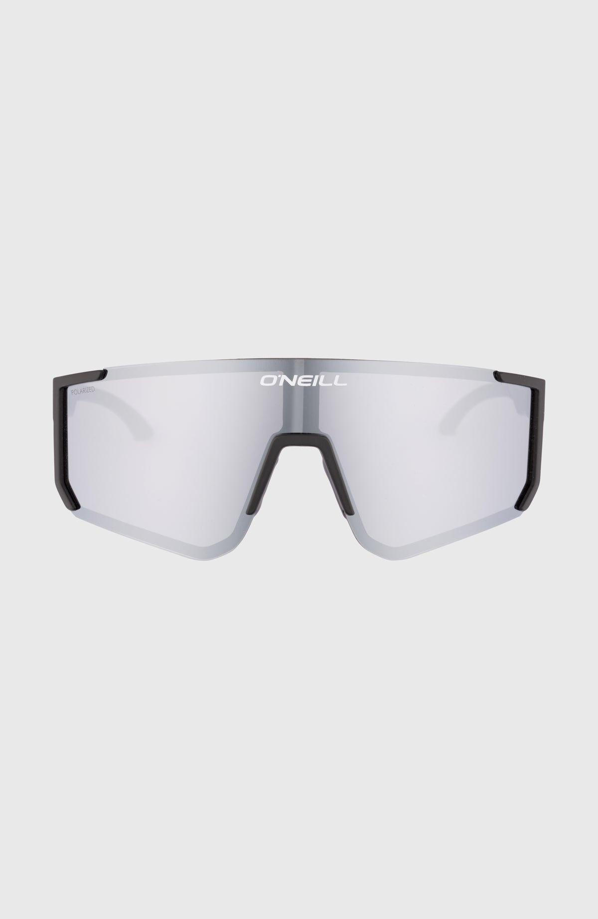O'Neill Backline Silber Sonnenbrille für Herren, schwarz, freigestellt von vorne