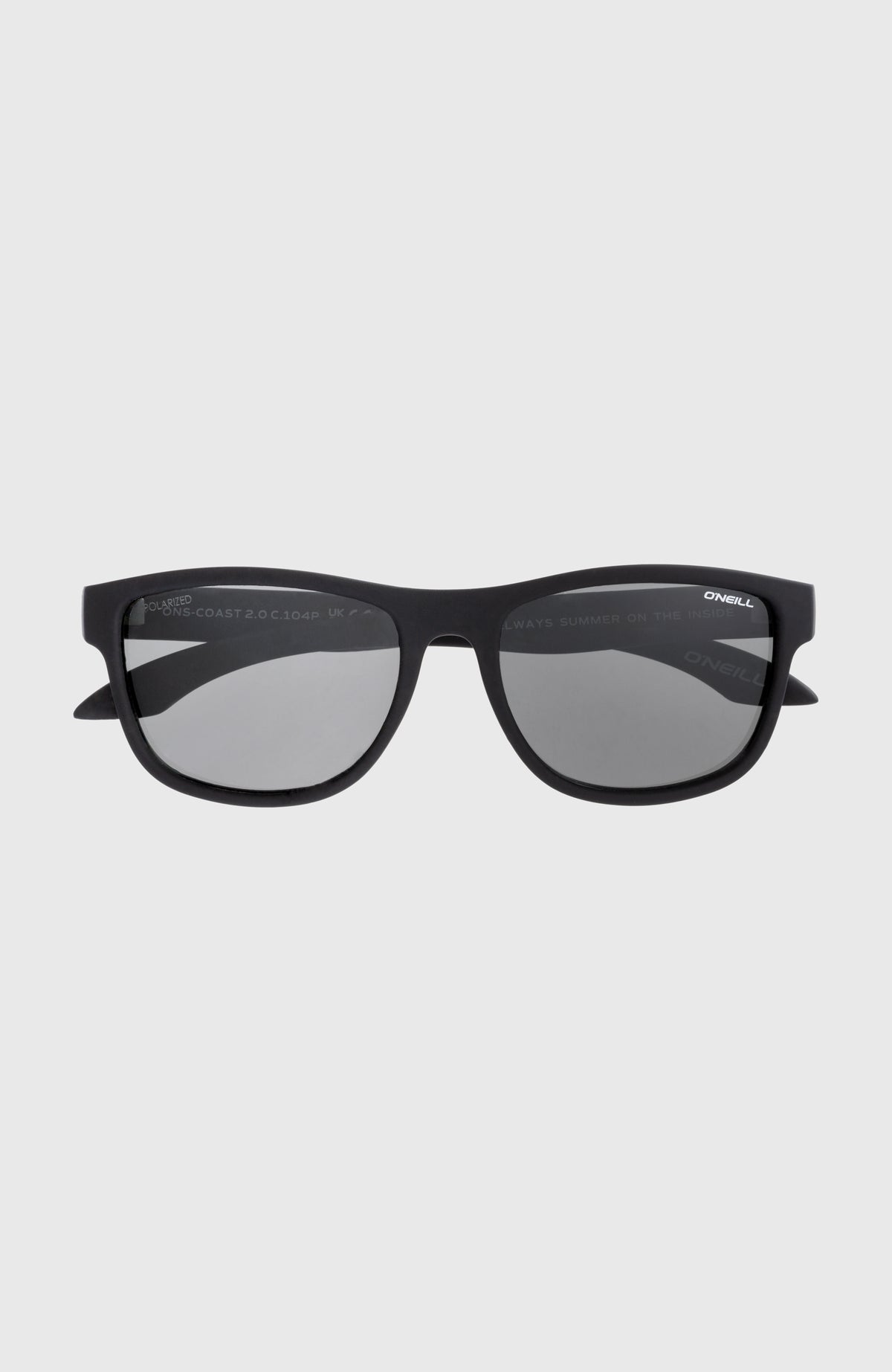 O'Neill Sunglasses Coast Sonnenbrille für Herren, schwarz, freigestellt von vorne
