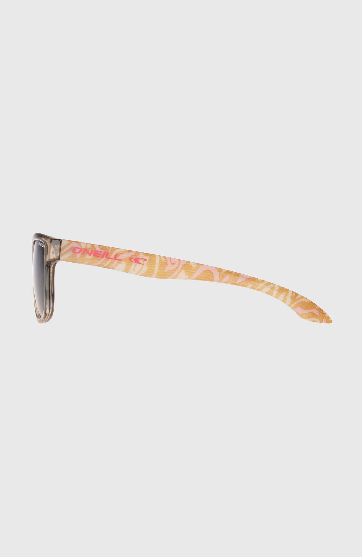 Coast Beige Sonnenbrille für Herren, beige, freigestellt von der Seite, Brillenbügel mit Logo-Schriftzug