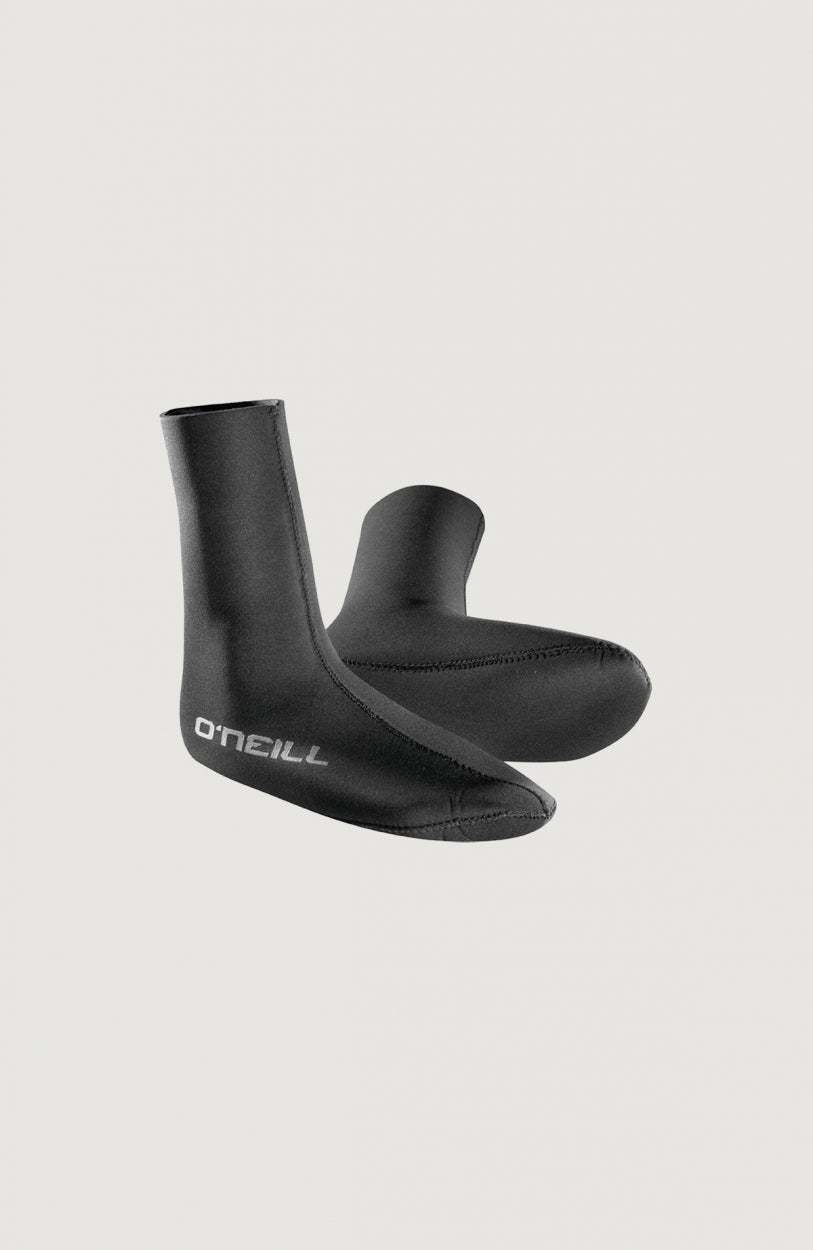 Heat Socks Neoprensocken für Herren, schwarz, freigestellt, Ansicht beider Socken mit sichtbaren Nähten