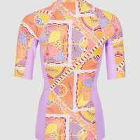 Anglet Shortsleeve-Schwimmshirt mit UPF 50+ | Yellow Scarf Print