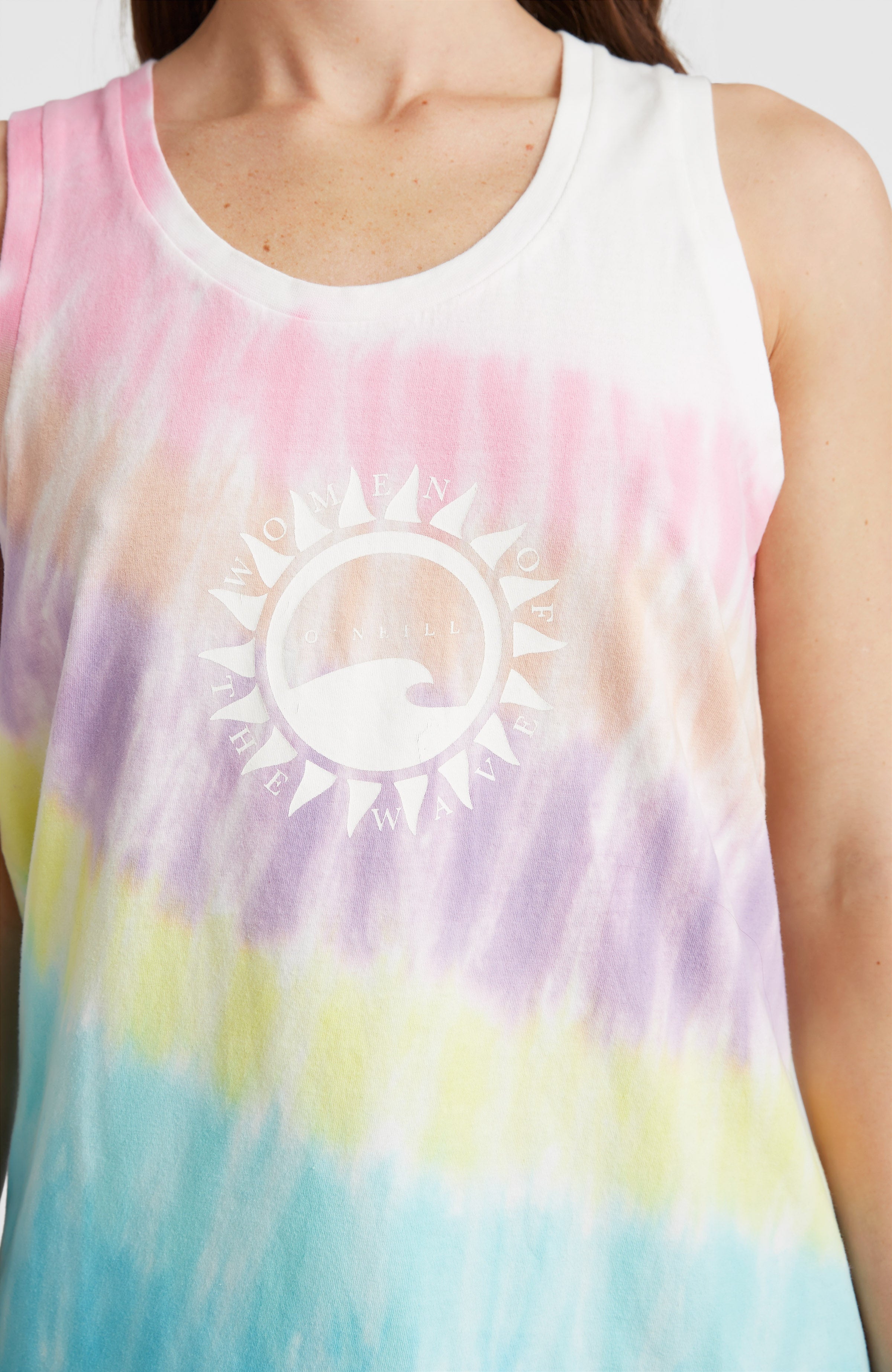Women Of The Wave Tanktop Blue Tie Dye