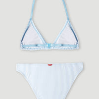 Surf State Triangel Bikini Set | Blue Simple Stripe