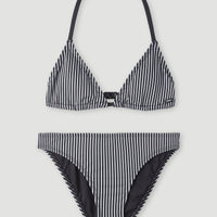 Surf State Triangel Bikini Set | Black Simple Stripe