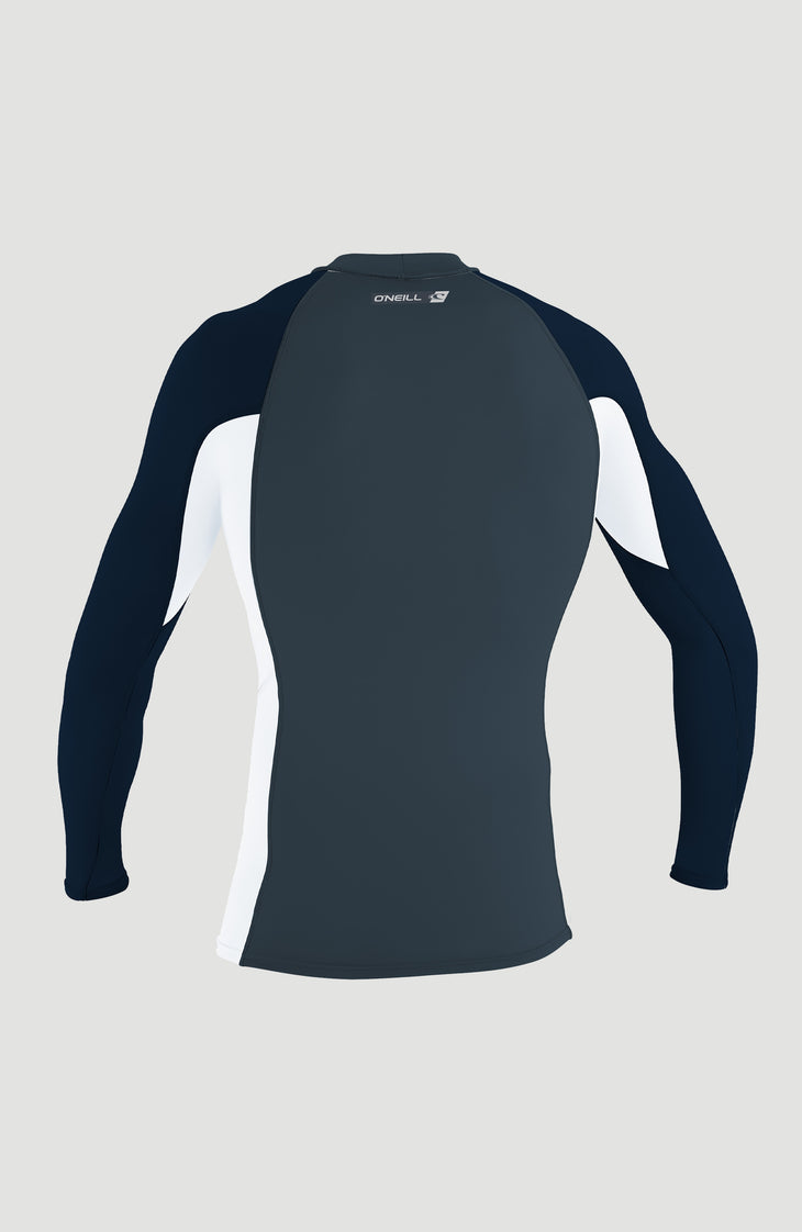 Premium Skins Long Sleeve Rash Guard | CADET BLUE/WHITE/ABYSS