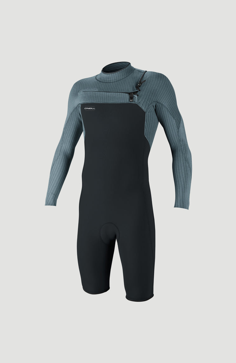 Hyperfreak 2mm Chest Zip Longsleeve Spring Wetsuit | GUN METAL/CADET BLUE Hyperfreak 2mm Chest Zip Longsleeve Spring Wetsuit | GUN METAL/CADET BLUE