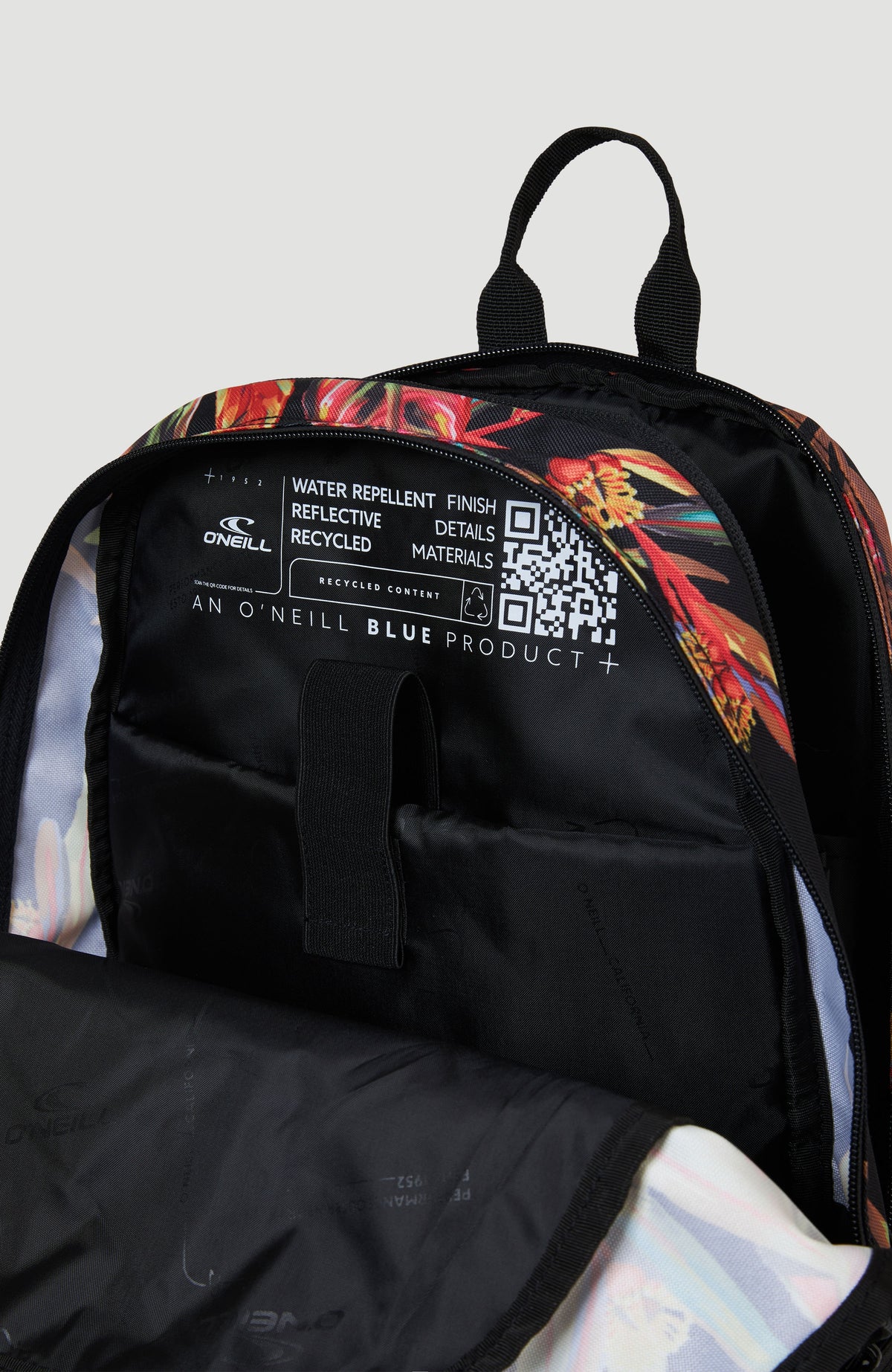 Wedge Rucksack | Black Flower