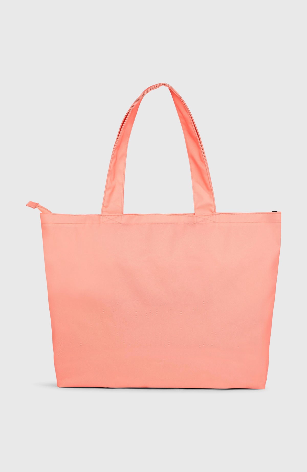 Coastal Tote Bag Tasche für Damen, pink, freigestellt von hinten, mit Reißverschluss oben