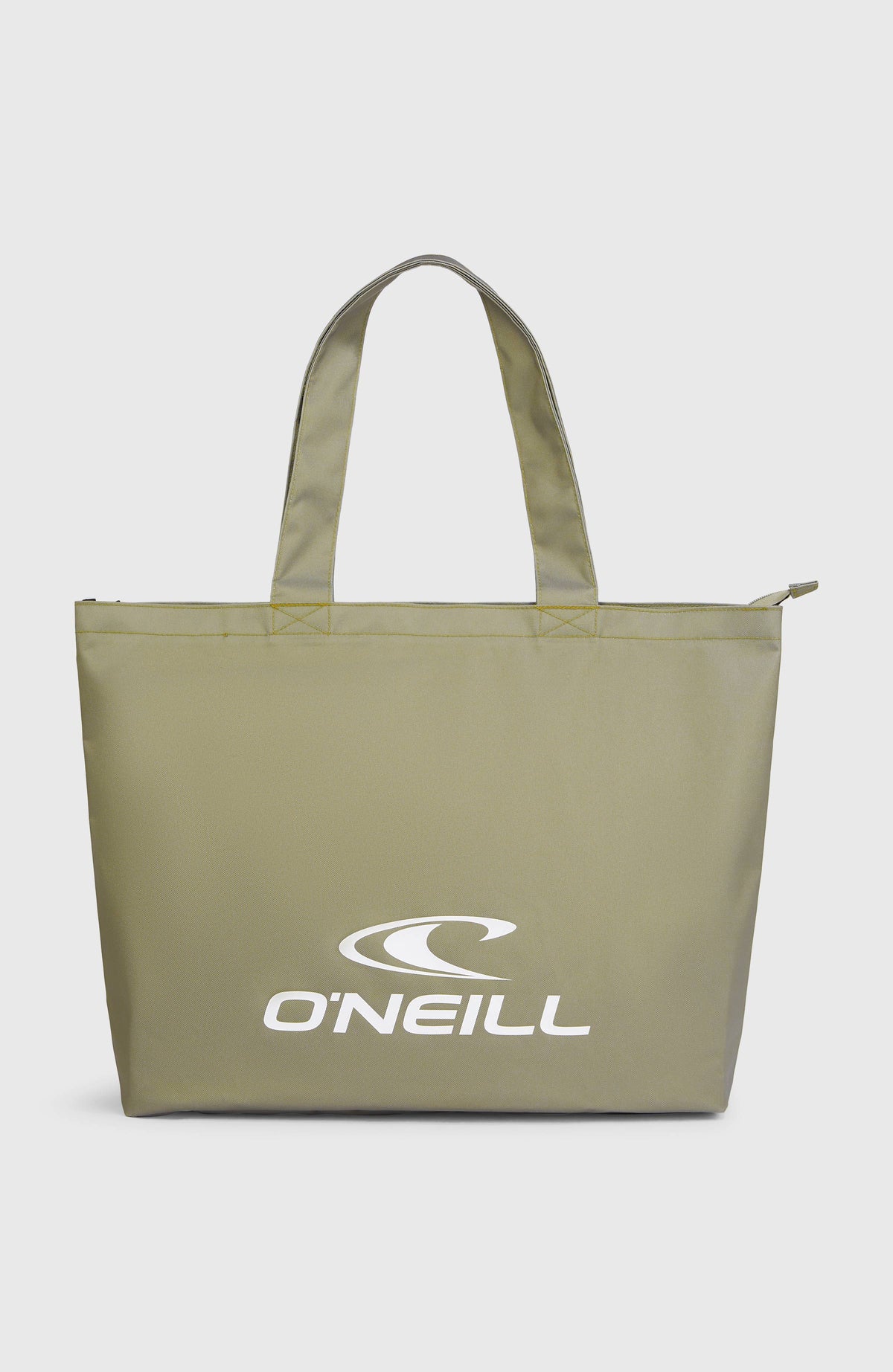 O'Neill Coastal Tote Bag Tasche für Damen, grün mit Logo-Print in Weiß, Vorderansicht freigestellt