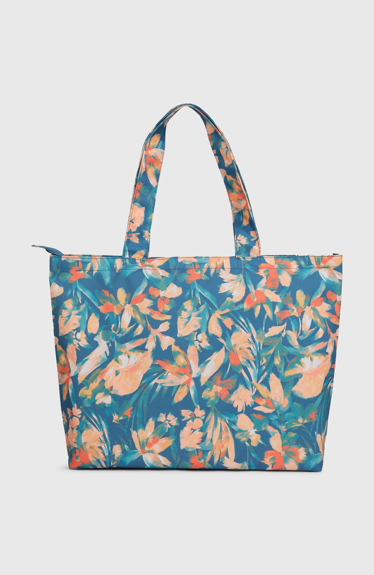 Coastal Print Tote Bag | Blue Painted Tropics