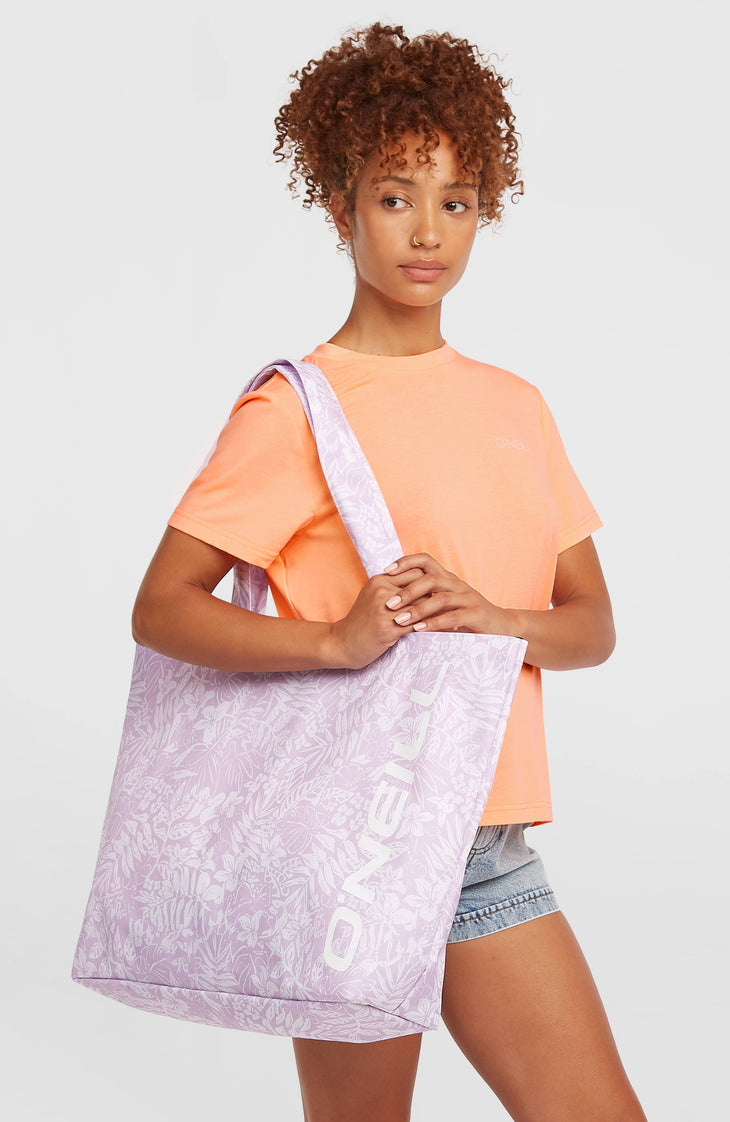 Coastal Print Tote Bag | Purple Island Sky
