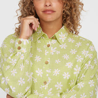 Beach Vintage Longbluse | Green Daisyline